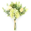 WillingYouオリジナルブーケ造花はなたばフェイクフラワー観葉植物インテリアおしゃれ飾り母の日プレゼントバラチューリップあじさいカスミ草1束緑