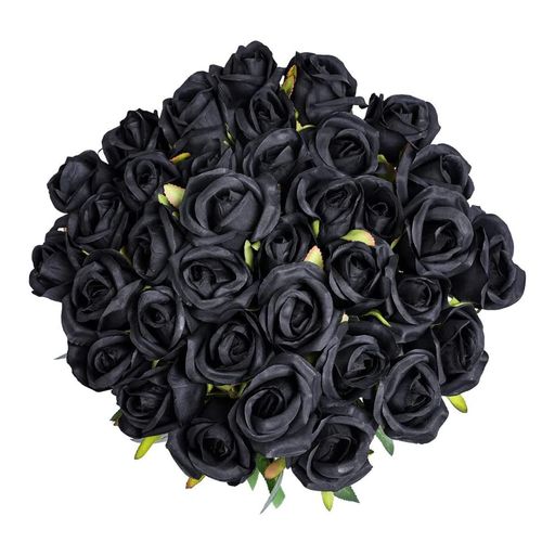 GETRAYS 造花 バラ 3.5CM 現実的なバラの花の頭 ローズ 花のみ 50個入 薔薇 バレンタイン プレゼント ウェディング インテリア DIY