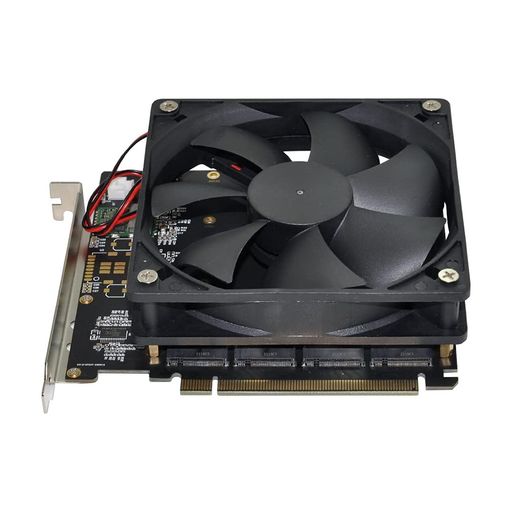 CHENYANG M.2 NVME GEN 3.0アダプター NVME M.2 AHCI X4 - PCI-E EXPRESS 3.0 GEN3 X16 RAIDカード ファン VROC RAID0 ハイパーアダプター付き CHENYANG M.2 NVME GEN 3.0アダプター NVME M.2 AHCI X4 - PCI-E EXPRESS 3.0 GEN3 X16 RAIDカード ファン VROC RAID0 ハイパーアダプター付き