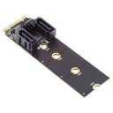 CABLECC PCI EXPRESS NGFF KEY B+M - SATA 3.0 6GBPS デュアルポート 垂直アダプタ コンバーター ハードドライブ拡張カード JMB582 2230 2242 2260 2280(2)