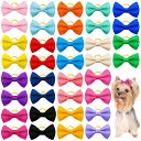 犬 ヘアゴム 36個セット 犬 リボン ゴム ヘアバンド 可愛い 猫 犬用 ヘアアクセサリー 蝶結び ペット 髪飾り 髪留め 混色 (純色)