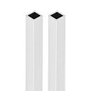 DTGN8mmx8mmx1mmx300mm(幅x壁厚x長さ)の角パイプ-2個入り-工業用住宅建設用-6063アルミニウム角パイプ
