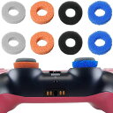 グリップカバー グリップスポンジ ロッカーカバー 補助リング 使用感向上 漂流防止 振動低減 PS5/XBOX/SWITCHゲームパッドに最適 4色8個入り