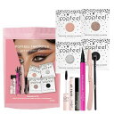 POPFEEL メイク コスメセット アイシャドウセット 9PCS (マスカラ/アイライナー/アイシャドウブラシ/眉毛用 カミソリ/アイブロウ/シングルカラーアイシャドウ×4) アイメイク マットキラキラカラーアイシャドウ ス防水 防汗 高発色 持続する