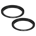 PATIKIL 52 MM-58 MM 金属ステップアップリング 2個 カメラレンズフィルターアダプターリング アルミニウム フィルターアダプターリング カメラレンズフード用 ブラック