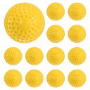 PATIKIL23cmピッチングマシン野球12個イエローディンプル野球練習野球PUスポーツゲームボール打撃守備練習用手と目の調整用