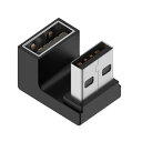 CY 10 GBPS USB 3.0オス対メス拡張電源データビデオアダプタ360度上向きU字後方角(2)