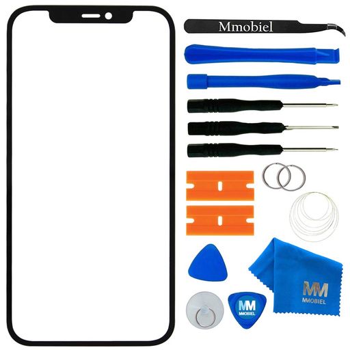 MMOBIELフロントガラス修理キットiPhone12/12Proと互換性あり(ブラック)6.1インチツールキット付属 MMOBIELフロントガラス修理キットiPhone12/12Proと互換性あり(ブラック)6.1インチツールキット付属