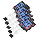 REN HE 5個セット 16キー 4*4 マトリックス フィルム ボタン キーボード マトリックススイッチ キーパッド メンブレン式 マトリックスキーボード ...