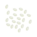 PATIKIL 5X3.4MM ルミナス釣りビーズ 200個 ソフト プラスチック グロー釣り餌 卵 リグビード タックルツール 楕円形 ホワイト(2)