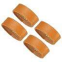 PATIKILレザーループキーパー4パックのレザーループベルトキーパーループリテーナーストラップ1.5”(38mm)/1.6”(40mm)幅のベルト/ストラップ用の交換品アースイエロー