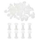 PATIKIL16mmシカゴスクリュー20セットのプラスチック製シカゴスクリュースロットドヘッドバインディングポスト5.5mmODスクリューボルトレザーリベット...