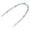 PATIKILアクリルパースストラップ24”アクリルチェーンパースストラップ交換用ラグジュアリーハンドバッグチェーンハンドルストラップホワイト/黒