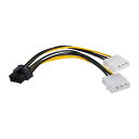 CY EPS 12 Vグラフィックスカード用 DUAL 4 PIN TO PCIE 8 P 6+2 PIN電源アダプタ変換ケーブル(2)