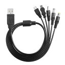 SinLoonUSBDC5V電源コード5ポート付きユニバーサルUSBケーブル(5.5x2.55.5x2.13.5x1.35MicroUSBMINIUSB)ルーター、ミニファン、スピーカー、MP3、MP4などの5V機器に対応