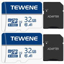 TEWENE TFカード 32GB 2枚セット メモリーカード マイクロカード 高性能 超高速 CLASS10 A1 規格 UHS-I U3 容量拡張 耐低温/耐高温 防水 耐X線 転送効率高め(2)