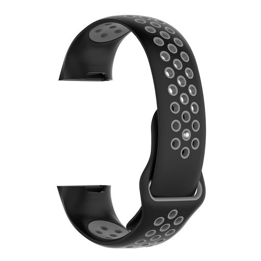 FITBIT用 CHARGE4用 バンド フィットビット用 CHARGE 4用 交換バンド 腕時計バンド シリコン製 Sサイズ 柔らかい 超薄 超軽量 装着簡単 スポーツ 耐衝撃 防汗 男女兼用(ブラック+グレー)