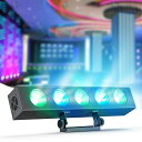 ZonQoonz60Wステージライト舞台照明5LED4in1RGBWウォッシュライトCOBステージライトパーティーライトDMX512&音声制御モードDJライトストリップディスコ、結婚式、屋内/屋外、ハロウィン、DJ(2)