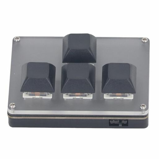 USB ミニ 4 キー キーパッド、ワイヤレス メカニカル キーボード、カスタマイズ可能なキー付き省電力 USB BT キーパッド、ゲーム オフィス メディア用多機能マクロ パッド BROLEOS9O0Y8PG67