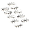 UNICRAFTALE 10セット 20MM 6穴 304ステンレス製スライドロッククラスプ チューブ クラスプ コラム 3ストランド 管状クラスプ ロックネッ...
