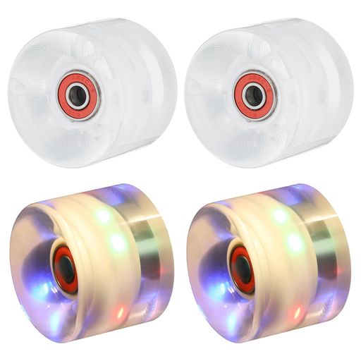 PATIKILライトアップスケートボードホイール60X45MM4個78APUローラースケートホイールベアリング付きアウトドアクルーザーストリートダブルロースケート交換用ホワイト PATIKILライトアップスケートボードホイール60X45MM4個78APUローラースケートホイールベアリング付きアウトドアクルーザーストリートダブルロースケート交換用ホワイト