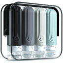 Mrsdry(ミセスドライ)トラベルボトルトイレタリー用Tsa承認3オンストラベルサイズ容器BPAフリー漏れ防止詰め替え可能液体シリコン絞り込めるトラベルアクセサリーシャンプーコンディショ…
