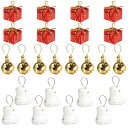クリスマスオーナメント24個セットクリスマスボールギフトボックスクリスマスソックスクリスマスオーナメントボールクリスマス靴下ミニプレゼントボックス置物クリスマス...