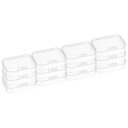 PATIKIL 6.5X4.5X2.5” クリア収納ボックス(ヒンジ付き蓋付き) 12個パック プラスチック製スタック可能な長方形オーガナイザーコンテナ ビーズ 宝石 小物 アートク ラフトプロジェクト用