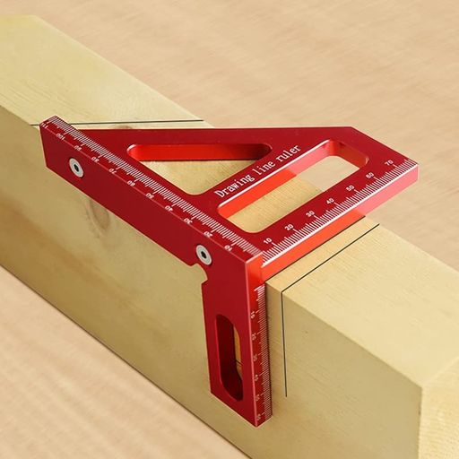 CarpenterSquare-WoodworkingSquareProtractorAluminumMiterTriangleRuler3...