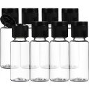NUOLUXトラベルボトル20ml透明PET製30個セット小分けボトル化粧水ワンタッチキャップクリームシャンプー詰替ボトル