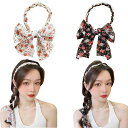 COOLLOODA パール 花 カチューシャ(2本セット) 花かんむり リボン フラワー ヘアバンド 痛くないカチューシャ おしゃれ 小顔 普段使い パーティー...