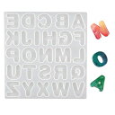 YFFSFDCレジンアルファベットシリコンモールド人気ハンドメイド丸文字DIYレジン型POP英字ローマ字イニシャル大文字英語文字アクセサリーパーツキーホルダーネ...