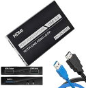 キャプチャーボードキャプチャーボードswitch対応4KHDMIビデオキャプチャーUSB3.060fpsパススルーゲームキャプチャーキャプボPCTVチューナーゲーム実況生配信/会議/ライブビデオ配信/画面共有…(2)