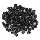 100個セットプラスチックミニクリップミニクリップミニヘアクリップ前髪クリップフランスクリップ髪留めクリップシンプルヘアアクセサリー髪飾り濃密な髪パーティーデート