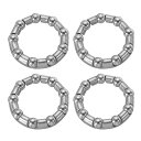 PATIKILバイクボールクランクベアリング15/64”X9個ボール4個セットステンレス製自転車ベアリングパーツ交換用アクセサリーバイク旧式分割ボトムブラケット用シルバー