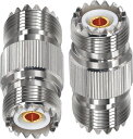 2PCS PL259 UHF 同軸アダプタケーブルジェンダーチェンジャー、SO239 同軸コネクタメス-メス同軸アダプタ、CBラジオ、アンテナ用(2)