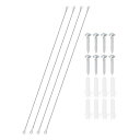 PATIKILアイレット付きステンレス製ランヤードケーブル0.08”X39”2MMX100CM4パックロックセキュリティワイヤーロープマウント用ネジ付きステージ...