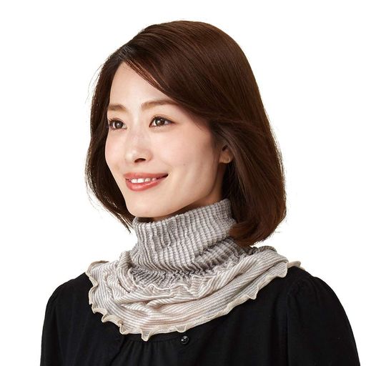 [アイメディア] シルク ネックカバー ネックガード ネックウォーマー グレー 日本製 男女兼用 乾燥 保湿 日よけ 冷え対策 防寒 睡眠