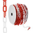PATIKIL200フィートのプラスチックチェーンバリアドライブウェイエレベーター駐車場でのクラウドコントロール用のセーフティリンクチェーンスタンションプライバシーセーフティバリア…