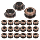 PATIKIL7mm(2/7インチ)ソリッド真鍮製ホールアイレット20個アーク表面自己裏打ちグロメットとワッシャー靴衣類クラフトバッグレザークラフト用レッドブロンズ