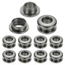 PATIKIL7mm(2/7インチ)ソリッド真鍮ホールアイレット10個アーク表面自己裏打ちグロメットシューズ衣類クラフトバッグレザークラフト用黒