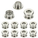 PATIKIL5mm(1/5インチ)ソリッド真鍮ホールアイレット10個フラット自己裏打ちグロメットとワッシャー靴衣類クラフトバッグレザークラフト用シルバートーン