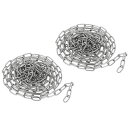 PATIKIL3.28FTx2/7”x0.06”ステンレスリンクチェーン304ステンレススチールメタルチェーン小リンク証明コイルチェーン軽負荷ユーティリティチェ...