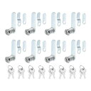 PATIKIL鍵付き1-3/8”キャビネットロック8個セット亜鉛合金カムロックシリンダーRVロックセットキー同じキャビネットRV引き出し収納ドアツールボックス用...