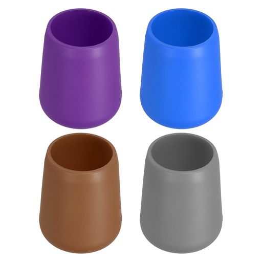 PATIKIL釣り竿バットクッション4個セットシリコン製フィッシュロッドシートクッションプロテクターキャップ大サイズパープルブルー茶色グレー