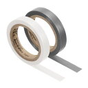 PATIKIL8Mラケット仕上げベルトグリップテープフィニッシングテープ2巻PVCラケットアクセサリー粘着性シールテニス用バドミントン用グレーホワイト