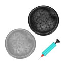 PATIKIL2個の膨らませたウォブルクッションシート13.2”コア安定性エクササイズ用の柔軟なバランスディスクフィットネスポスチャー向上用のハンドポンプ付きグ...