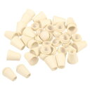 PATIKILベルエンドストッパー50個入りコードロープロック巾着袋用プラスチック素材ベージュ