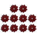 PATIKIL2.4”ファブリックブローチフラワー、ブローチピン用ファブリックフラワー10個、ヘッドバンド装飾用パール付きDIYクラフトウェディングデコレーショ...