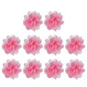 PATIKIL2”シフォンフラワー10個メッシュ生地フラワー手芸用アップリケヘッドバンド装飾DIYクラフトウェディングデコレーションダークピンク